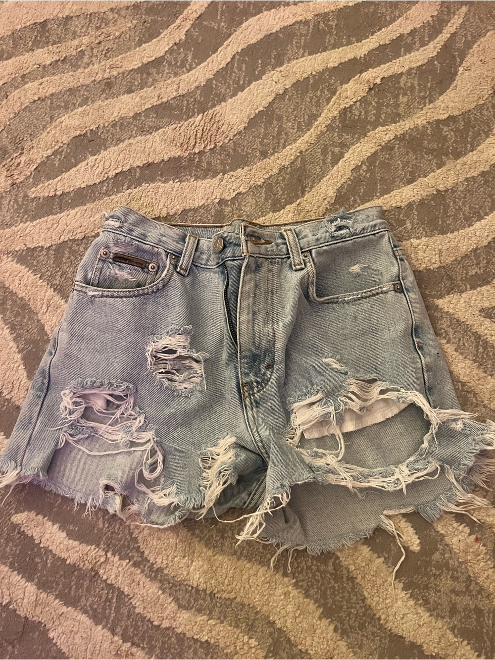 Calvin Klein jeans Distressed Light Blue Denim Women’s Cutoff Shorts